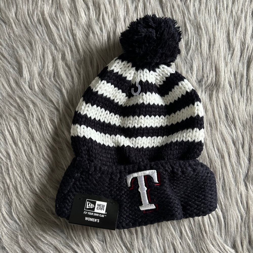 New Era Genuine Merchandise Texas Rangers Stocking Knitted Hat Womens Blue White